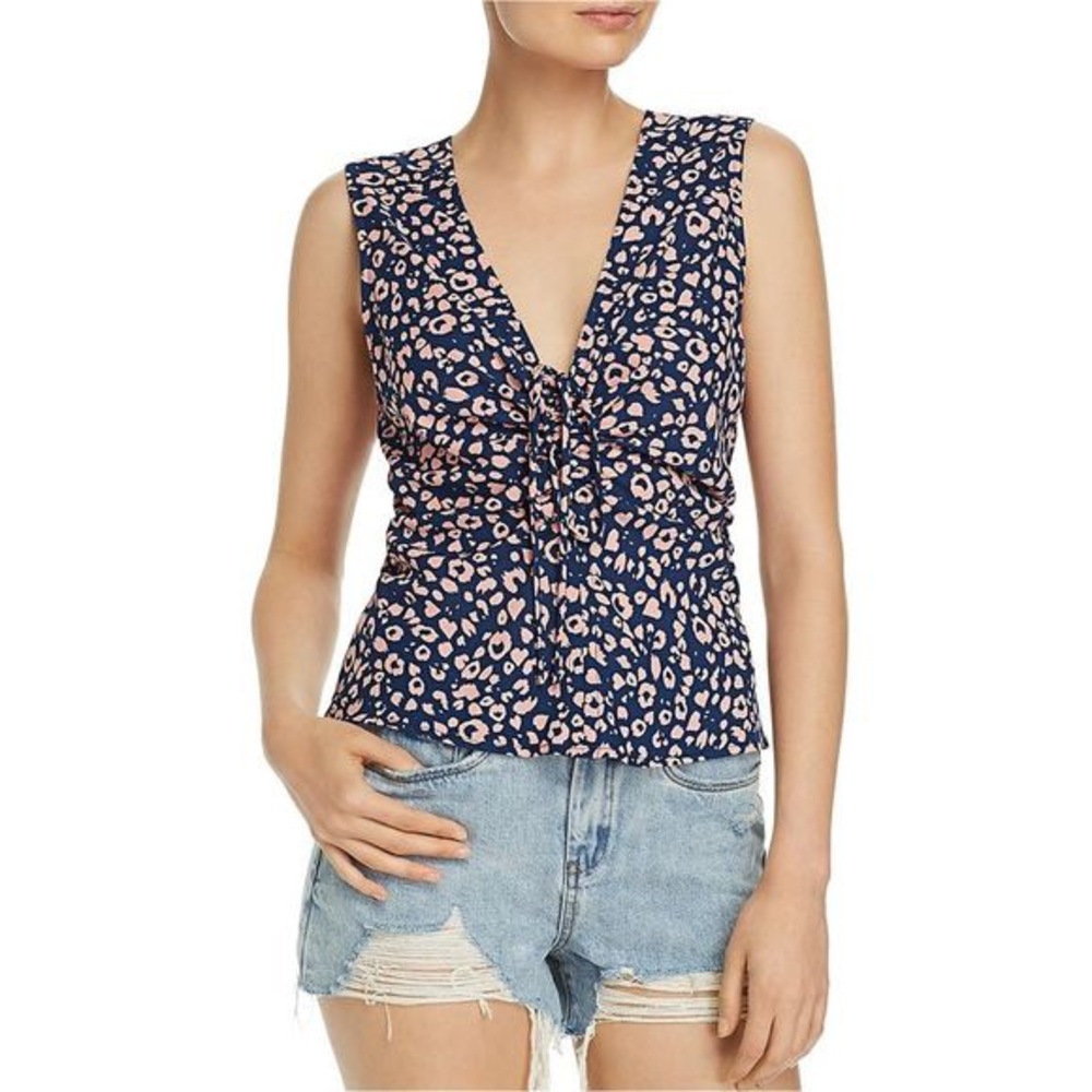 NWOT Women’s AQUA Pink & Blue Cheetah Tank Top. Size XS